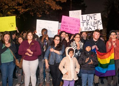 People of all ages stand together to demand a better future. Photos: Dave Brewer & Gabe Mejia // Photo Collective Studios