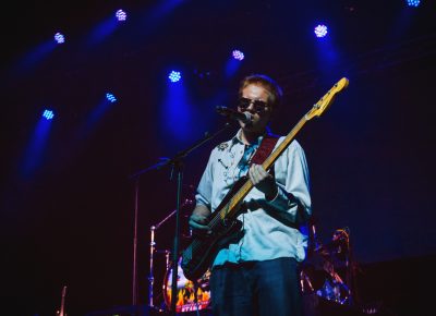 Derek Day’s touring bassist plays it cool with his circular shades. Photo: Talyn Sherer