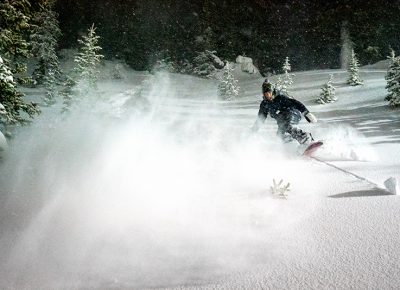 Pat Fava shredding the pow-pow. Photo: Jo Savage // @SavageDangerWolf