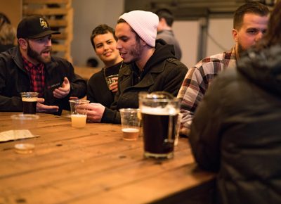 People also congregated in the brewery space to have beer and hang with friends. Photo: Jo Savage // @SavageDangerWolf