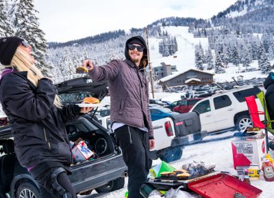 In between heats, some participants went into the Brighton parking lot and grilled burgers and veggies. Photo: Jo Savage // @SavageDangerWolf