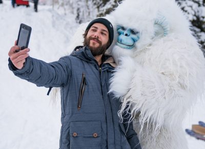 The two best friends that anyone could have. MC of the event, *****, posed with Yeti. Photo: Jo Savage // @SavageDangerWolf