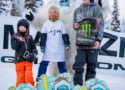 Men’s 17 and under snow winners. Ashton Davis (3rd), Henry Hawkins (1st), Spencer Dallas (2nd). Photo: Jo Savage // @SavageDangerWolf