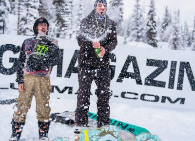 Makalu Arnold celebrated his win with champagne. Photo: Jo Savage // @SavageDangerWolf