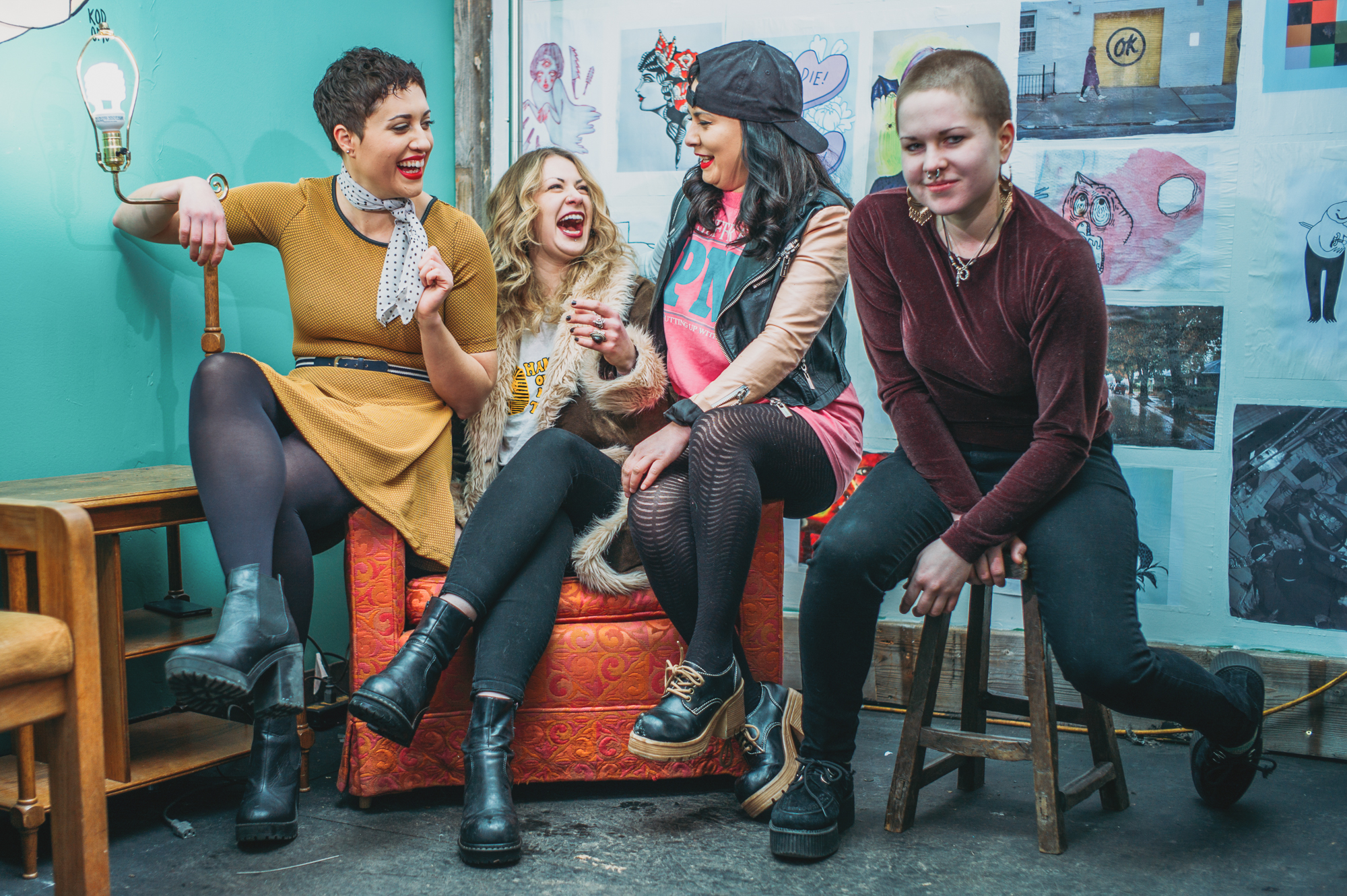 (L–R) Elowyn LaPointe, Kayla Dowell, Bianca Velasquez and Summer Sigritz.