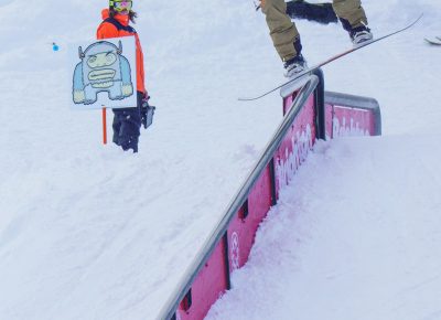 Andy Chammarow, Men’s Open Snow 3rd place, Boardslide. Photo: Chris Keirnan