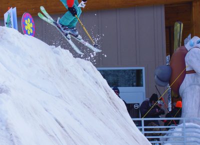 Luke Mallen, Men’s 17 & under Ski 1st place, 360. Photo Chris Kiernan