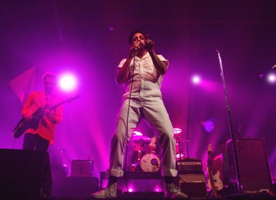 Sameer Gadhia of Young the Giant looks right at the camera and sings just for me. Photo: Talyn Sherer.