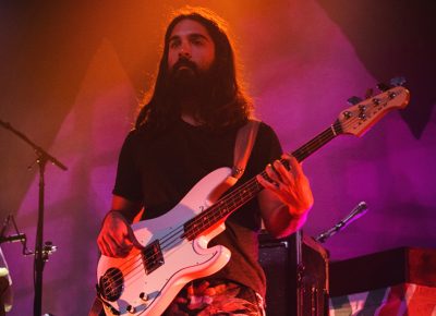 Don’t let Payam Doostzadeh’s stoic presence fool you, as his crunchy bass lines are far from being unflappable. Photo: Talyn Sherer.