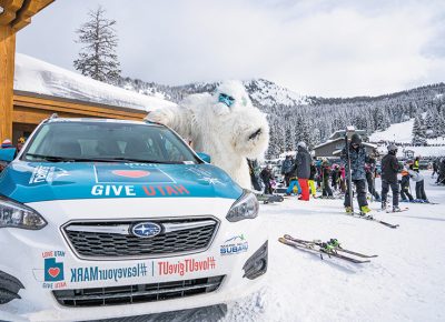 Kevin Scott, aka the Yeti, made a fabulous car model next to the rad Subaru. Thanks to Subaru for being another great sponsor of the SLUG games. Photo: Jo Savage // @SavageDangerWolf