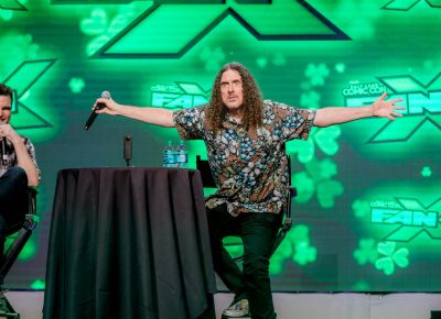 Weird Al Yankovic declares, "Look upon me!" after a fan tells him it is their first time seeing him in person. Photo: Lmsorenson.net