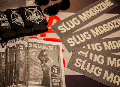 SLUG Mag team running the booth. Photo: CJ Anderson