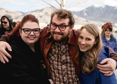 Jessica, Mitchell and Chantry—just a group of pals out to see a show. Photo: Lmsorenson.net