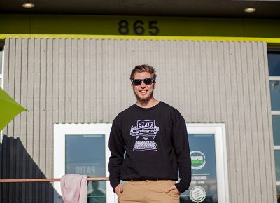 SLUG marketing teamster Alex Sletten runs the Proper Burger Co. stop. Photo: @ca_visual