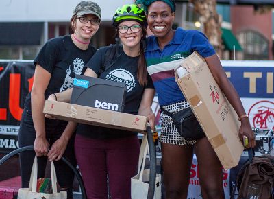 (L–R) The winners of the women's SLUG Cat division: Megan Dun (3rd Place), Jori Schmalz (2nd Place), Nkenna Onwuzuruoha (1st Place). Photo: @ca_visual