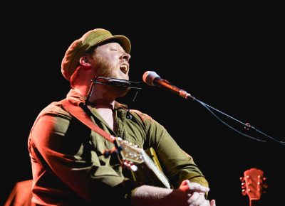 Dylan Walshe of Dublin, Ireland, singing a few Irish style ballads with some acoustic guitar. Photo: Lmsorenson.net