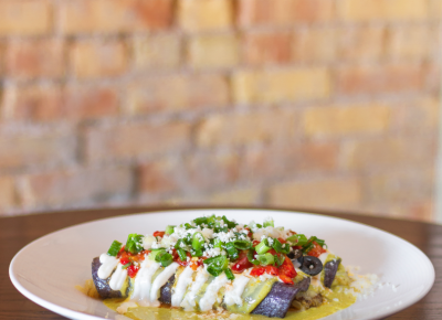 Braised Pork Enchilada ($20). Photo: Talyn Sherer.