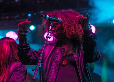 Onstage with Ms. Lauryn Hill. Photo: ColtonMarsalaPhotography.com