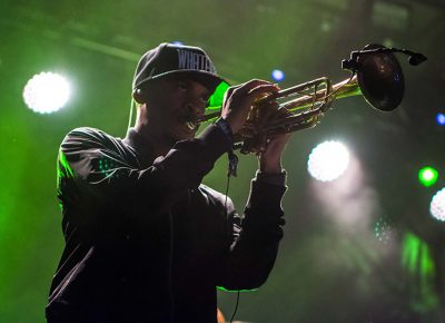 Onstage with Ms. Lauryn Hill. Photo: ColtonMarsalaPhotography.com