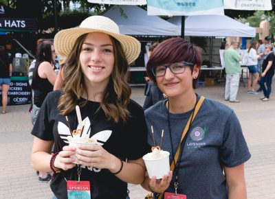 Alianna and Marley enjoying an ice cream roll treat. Photo: Lmsorenson.net