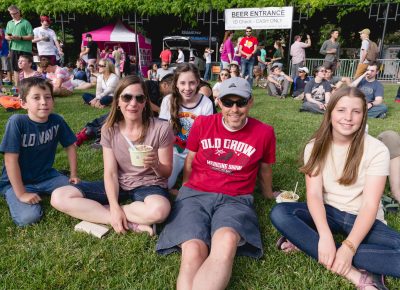 Charlie, Karrie, Amelia, Homer and Jane out as a family, waiting for OK Go to take the stage. Photo: Lmsorenson.net