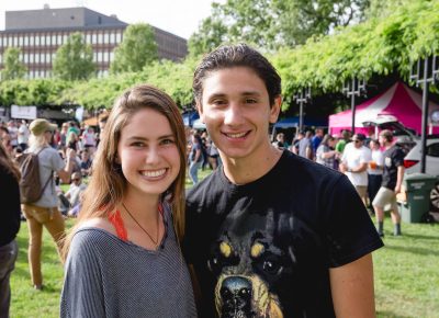 Samara and Lyes, fans of OK Go, excited for their performance. Photo: Lmsorenson.net