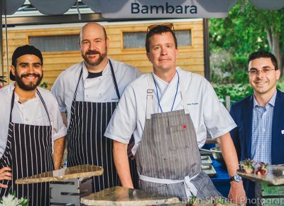 (L–R) Manager Jason Nardone, executive chef Nathan Powers, Zach Arybello and Diego Garcia are the powerhouse team that makes up Bambara. Photo: Talyn Sherer