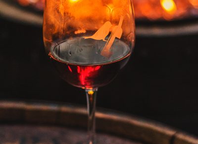 Can’t think of a better way to spend a summer night than with a nice glass of wine next to a cozy fire at the Tracy Aviary. Photo: Talyn Sherer