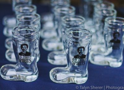 Kid Curry Spirits gave us the boot in shot glass form as we sampled out their delicious and smooth rum. Photo: Talyn Sherer