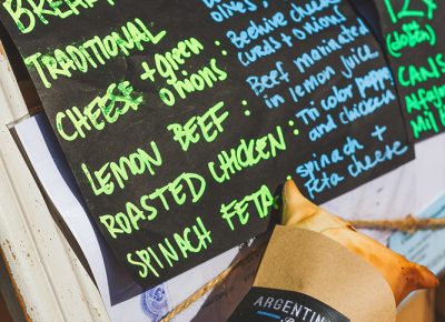 The wait is over as Argentina's Best Empanadas provides the hungry beer geeks with a personal pocket of empanada perfection. Photo: Talyn Sherer