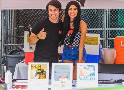 (L–R) JC Straub and Allie Kehl of RPM Brewery made some huge impressions on the public with their three signature brews on tap at The Garage Grill in Draper. Photo: Talyn Sherer