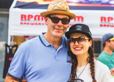(L–R) Fletcher Booth and SLUG Executive Editor Angela H. Brown were thrilled to see the turnout for SLUG Mag On Tap. Photo: Talyn Sherer