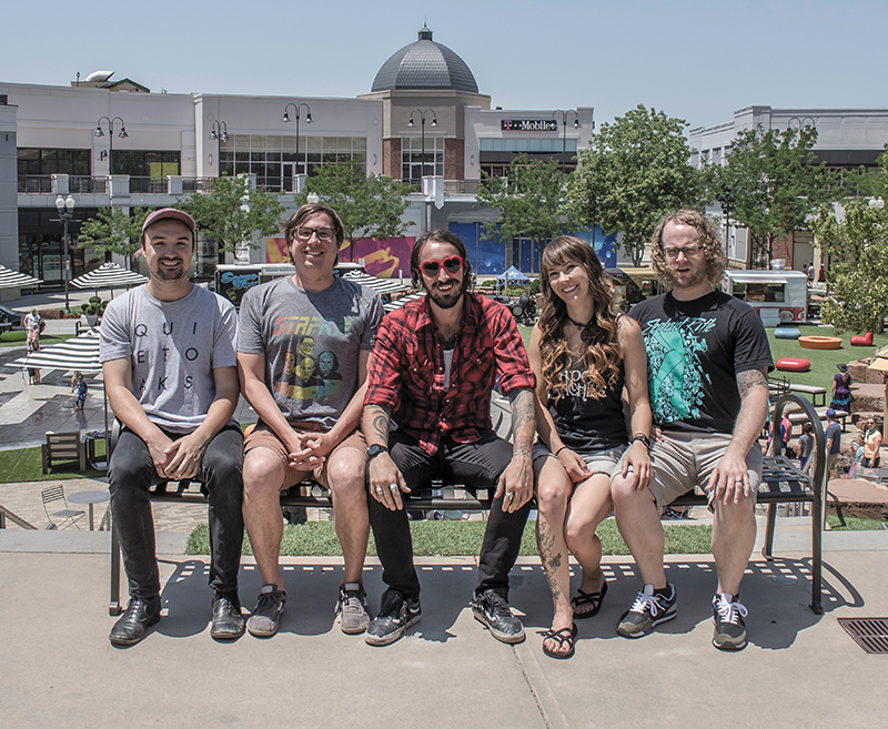 (L–R) S&S’ Nic Smith, Will Sartain and Lance Saunders and Crucialfest’s Tiffany Bischoff and Jarom Bischoff have programmed The Gateway as the primary venue for Crucialfest 7.