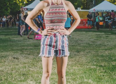 Kayla Newnam in a lot of color, especially pink. Photo: @clancycoop