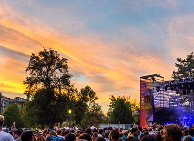 The sky caught fire during Little Dragon. Photo: ColtonMarsalaPhotography.com