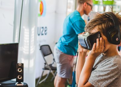 Audiowave showed their VR app that no people could not seem to put down. Photo: @taylnshererphoto