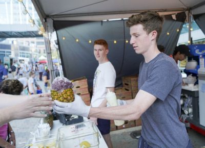 Serving up pineapple shaved ice. Photo: @jaysonrossphoto