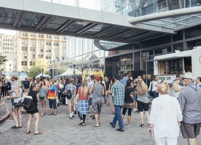 A hungry crowd grows in the food portion of the festival as the evening goes on. Photo: @william.h.cannon