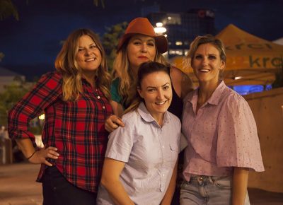 Four friends, including Craft Lake City Entertainment Coordinator Kellie Call, pose for the camera. Photo: @jbunds