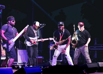 Mike Bass-Bailey, Dan Oestreicher and BK Jackson move together as the music starts to play. Photo: Lmsorenson.net