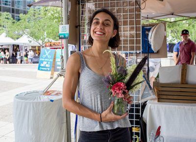 And this is how it’s done—Native Flower Company enjoying sharing their knowledge of floral arrangements. @cezaryn