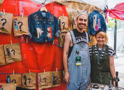 (L–R) J Tyrus Williand and K Dot Williams of Parker Rose Merc are two of the most energetic and excitable people to ever meet. Each product they make is a direct reflection of their vibrant personalities. Photo: @taylnshererphoto