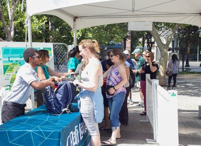 Crowds checking in before entering the 9th Annual Craft Lake City DIY Festival—safety first. @cezaryna