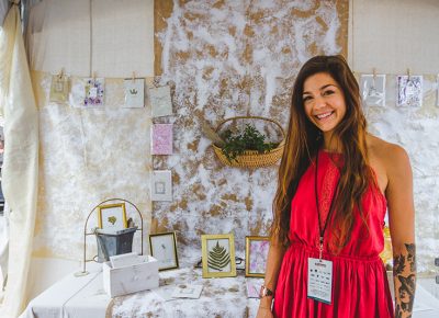 Lauren Rudin of Cardinal was enthusiastic about showing off her handmade paper art and cards. Photo: @taylnshererphoto