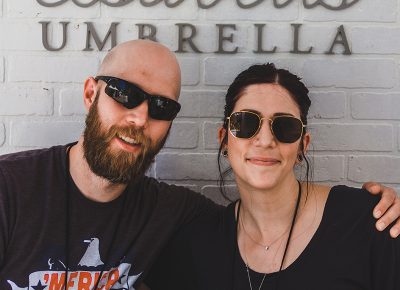 (L–R) Isabell’s Umbrella owners and crafters Mat and Ashley Giessing are a must stop for any of your greeting card needs. Photo: @taylnshererphoto