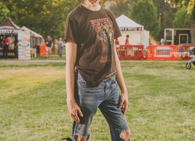 Trent Kunde knew how to work it in a Britney Spears tee. Photo: @clancycoop