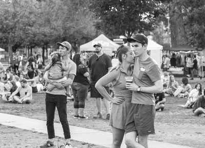 People enjoy each other's company as they wait for headliner Andrew Bird. Photo: ColtonMarsalaPhotography.com