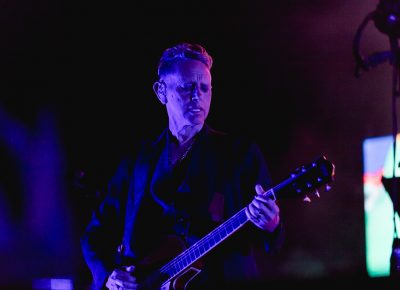 Martin Gore basks in the shadows onstage. Photo: Lmsorenson.net