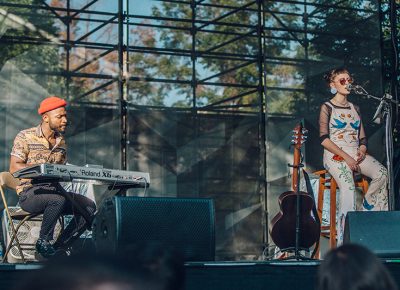 (L–R) Joshy Soul and Belle Jewel. Joshy Soul and his band will be supporting the final Twilight concert on Aug. 31. Photo: johnnybetts.com