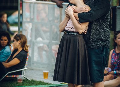 Shalena and Cooper Jackson were too adorable not to photograph as they embrace each other while listening to Phoebe Bridger. Many people come to meet new people. Some come to celebrate the ones they love. Photo: johnnybetts.com